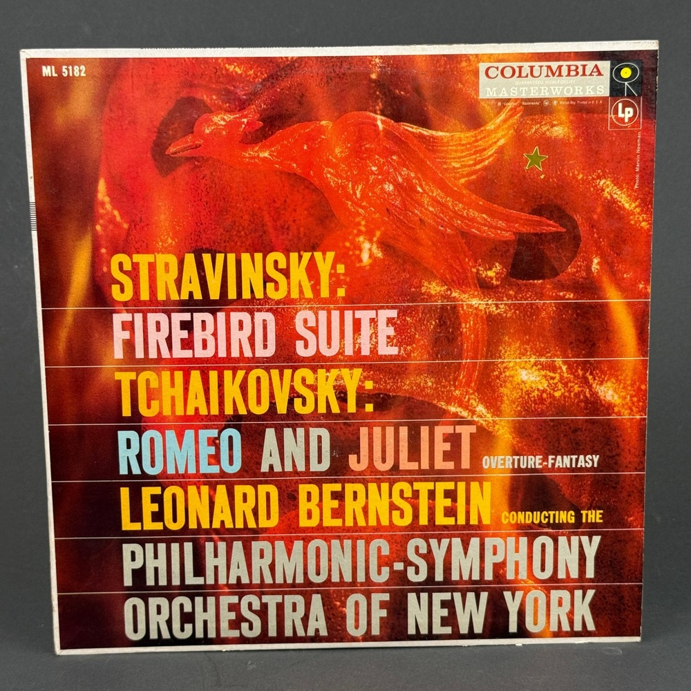 Columbia Masterworks ML 5182 Bernstein Stravinsky Firebird Tchaikovsky Vinyl LP